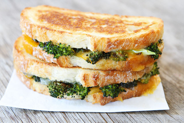 Roasted Broccoli Grilled Cheese