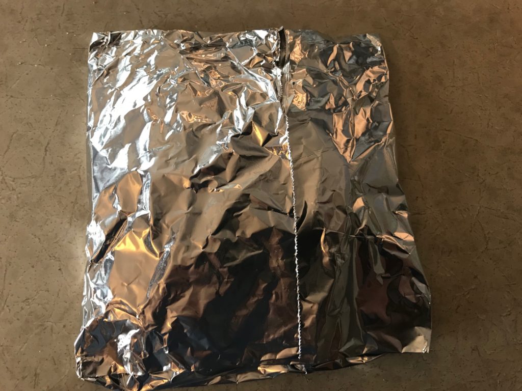 incooked foil packed