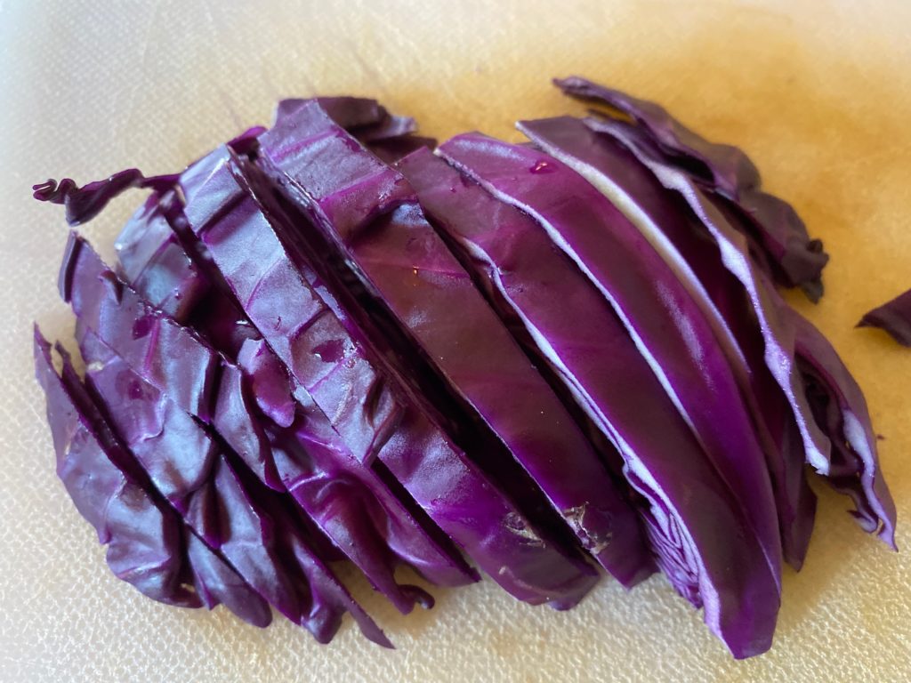 chopped red cabbage