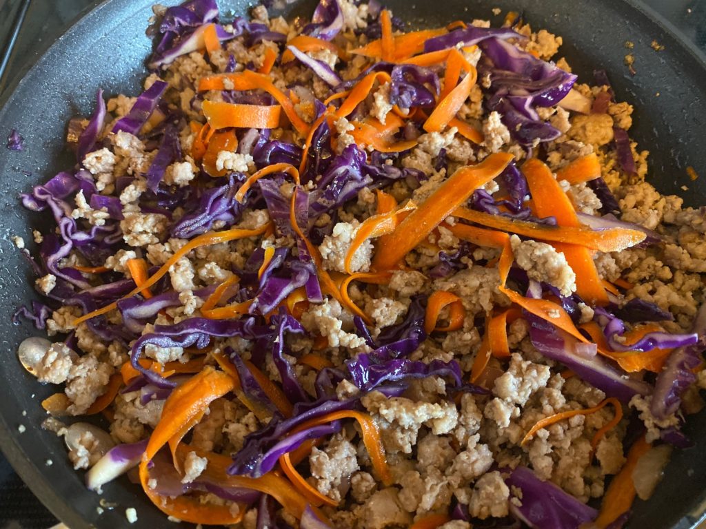 Egg Roll Bowl in pan