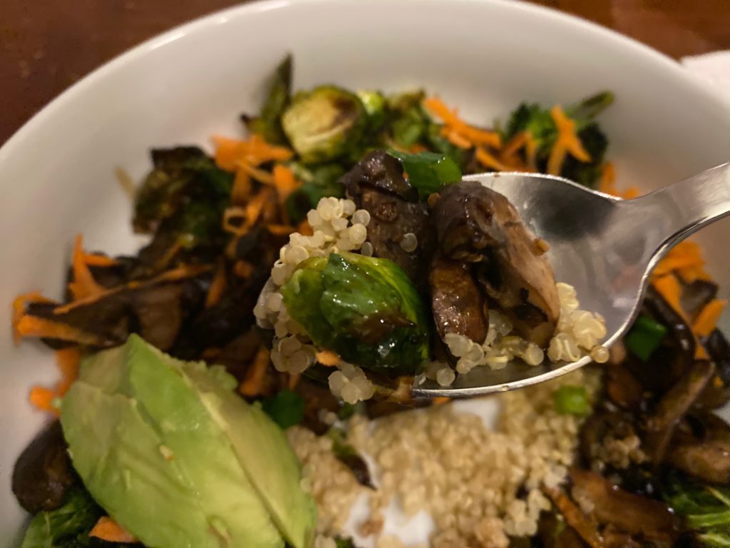 teriyaki quinoa bowl bite