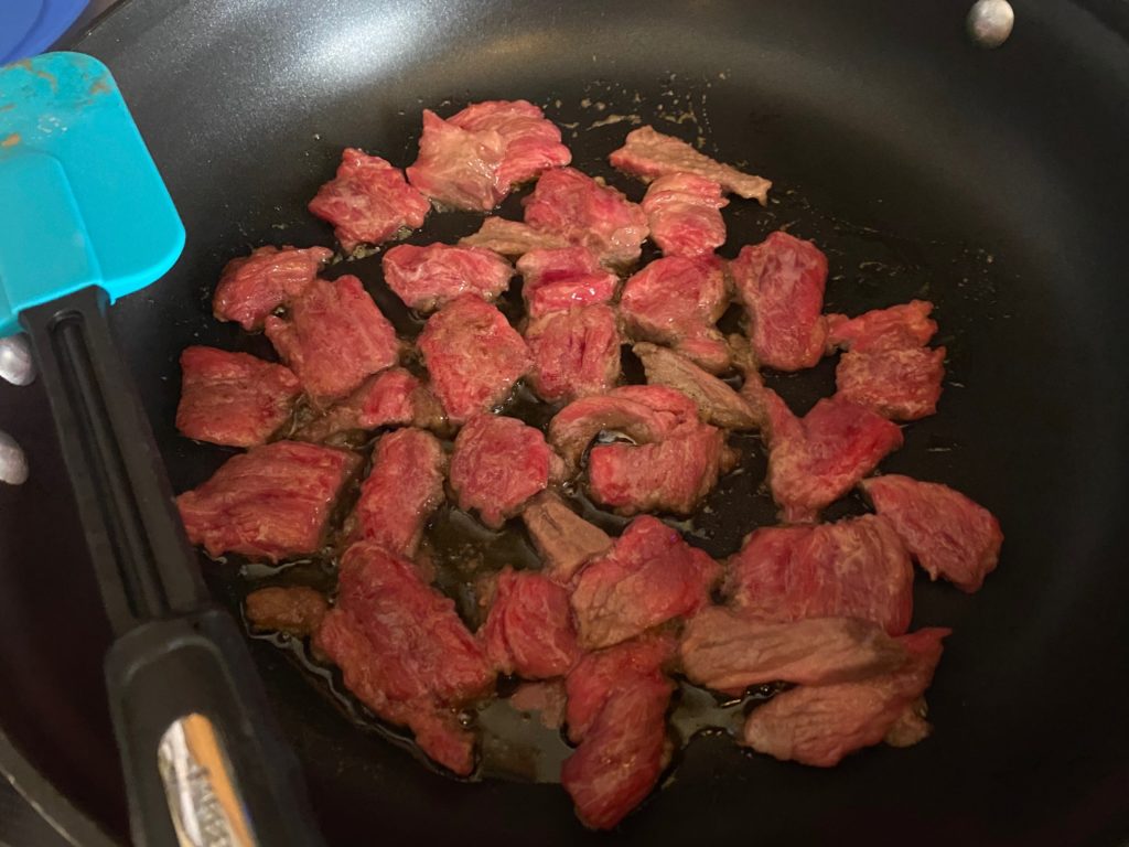 cooking beef