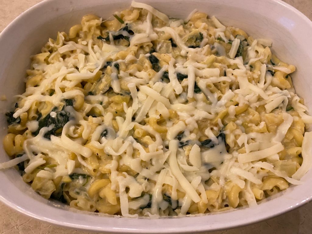 precooked Spinach Artichoke Mac and Cheese