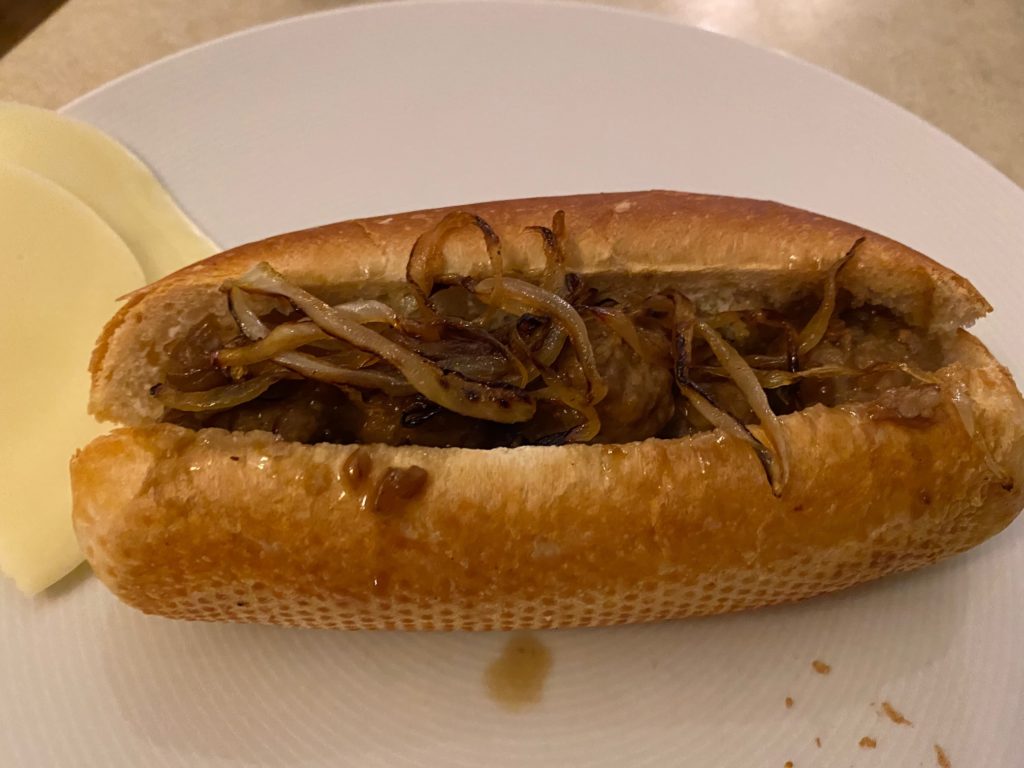 French Onion Meatball Sub Sandwich premade