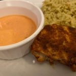 Baked Brown Sugar Chicken with Roasted Red Pepper Cream Sauce